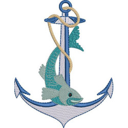 Matriz De Bordado Cruz Com Peixe Símbolo Católico