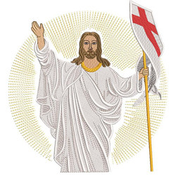 Diseño Para Bordado Jesucristo Resucitado 20 Cm