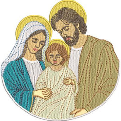 Diseño Para Bordado Sagrada Familia 12 Cm