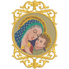 Matriz De Bordado Medalha Nossa Senhora Do Bom Conselh..