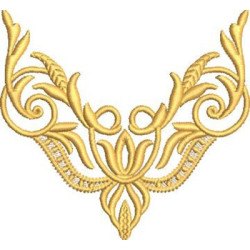Embroidery Design Golden Arabesques