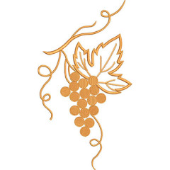 Matriz De Bordado Cacho De Uvas 28 Cm..