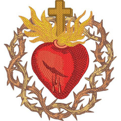 Matriz De Bordado Sagrado Coração De Jesus 16 Cm..