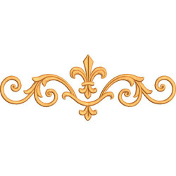 Matriz De Bordado Flor De Lis Adornada