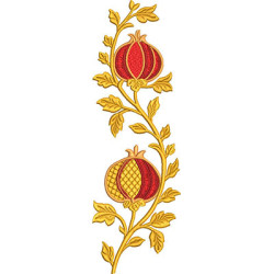 Matriz De Bordado Arabesco Com Romãs 1