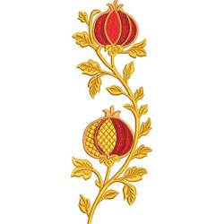 Matriz De Bordado Arabesco Com Romãs 2