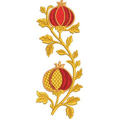 Matriz De Bordado Arabesco Com Romãs 3..