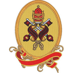 Matriz De Bordado Brasão Chaves Do Vaticano