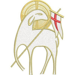 Matriz De Bordado Cordeiro De Deus Rippled 20 Cm