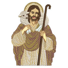 Matriz De Bordado Jesus Bom Pastor 10 Cm..