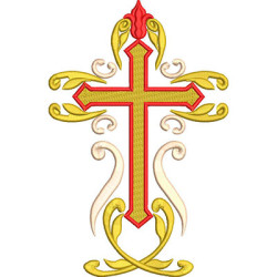 Matriz De Bordado Cruz Decorada 386