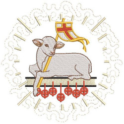 Diseño Para Bordado Cordero De 13 Cm