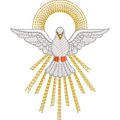 Matriz De Bordado Divino Espírito Santo 12 Cm Pontos L..