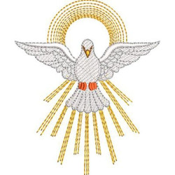 Matriz De Bordado Divino Espírito Santo 12 Cm Pontos Leves