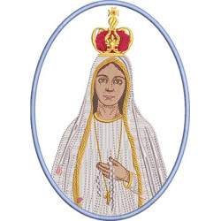 Embroidery Design Our Lady Of Fatima Medal, 20 Cm.