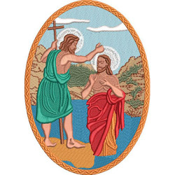Embroidery Design St. John The Baptist Medal 13x18 Cm