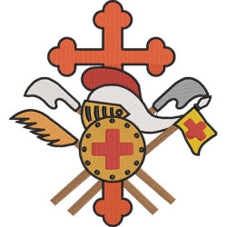 Embroidery Design Medieval Religious Heraldic Cross