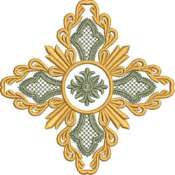 Embroidery Design Decorated Cross 376
