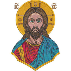 Embroidery Design Jesus Pantocrator 18 Cm