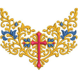 Embroidery Design Decorated Cross 376