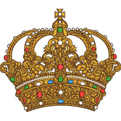 Diseño Para Bordado Corona De Lujo De 14 Cm
