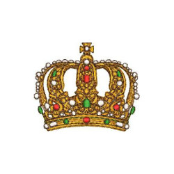 Diseño Para Bordado Corona De Lujo De 6 Cm