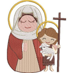 Embroidery Design Saint Elisabeth With Saint John The Baptist Cute