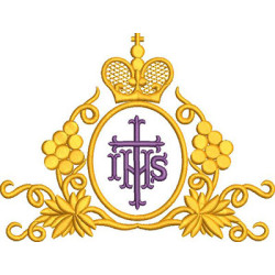 Diseño Para Bordado Marco Con Uvas E Ihs