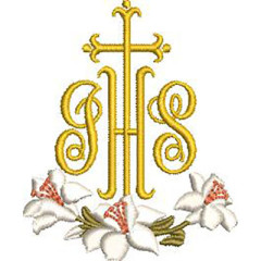 Matriz De Bordado Jhs Com Lírios 6 Cm..