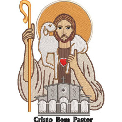Embroidery Design Christ The Good Shepherd 17 Cm