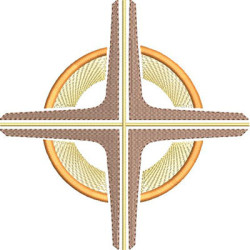 Diseño Para Bordado Cruz Decorada 379
