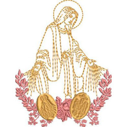 Embroidery Design Our Lady Of Graces 10 Cm