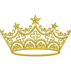 Diseño Para Bordado Corona 18 Cm