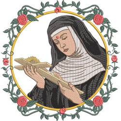 Embroidery Design Saint Rita Of Cascia 17 Cm