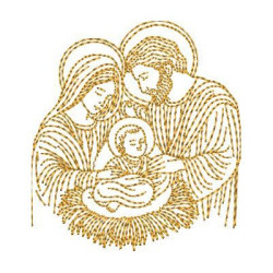 Embroidery Design Holy Family 9 Cm