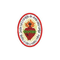 Embroidery Design Sacred Heart Of Jesus 6 Cm In Portuguese