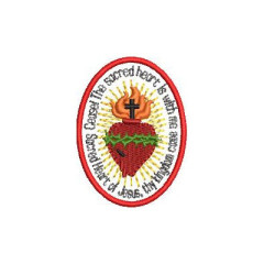 Matriz De Bordado Sagrado Coração De Jesus 6 Cm Em Ing..