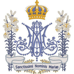 Matriz De Bordado Mariano 20 Cm Sanctissimi Nominis Mariae