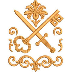 Matriz De Bordado Espada De São Paulo E Chave De São P..