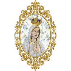 Matriz De Bordado Medalha De Nossa Senhora De Fátima F..