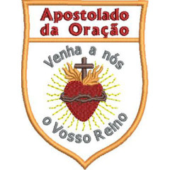 Matriz De Bordado Escudo Apostolado Da Oração 10 Cm..