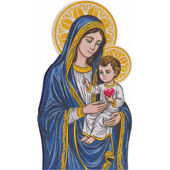 Matriz De Bordado Virgem Maria E Jesus Mater Ecclesiae..