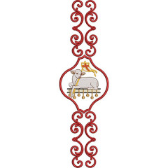 Matriz De Bordado Arabesco Com Cordeiro De Deus De 35 ..