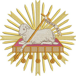 Embroidery Design Lamb Of God 15 Cm Agnus Dei