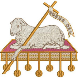 Embroidery Design Lamb Of God 10 Cm Agnus Dei
