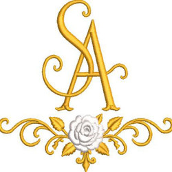 Matriz De Bordado Monograma De Santa Ana 12 Cm