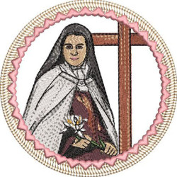 Matriz De Bordado Medalha De Santa Teresinha Realista 12 Cm