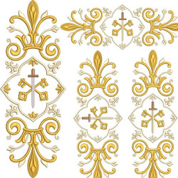 Embroidery Design 4 Arabesques Of Saint Peter And Saint Paul 2 Sizes