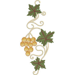 Matriz De Bordado Uvas Com 28 Cm