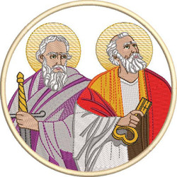 Diseño Para Bordado Medalla De San Pedro Y San Pablo